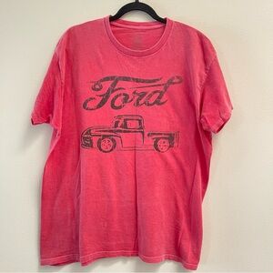 Ford Men’s Vintage Red T-Shirt with Ford Truck Design size Medium